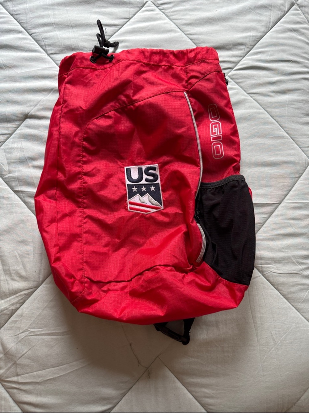 Ogio US Ski Team drawstring bag with shoulder strap